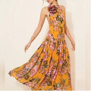 Farm Rio Wonderful Bouquet Halter Maxi Dress size M